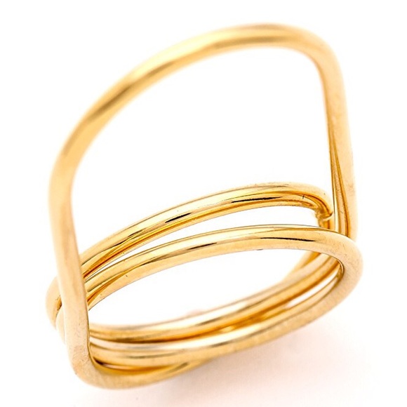 💰Jules Smith ♛ Safety Pin 2 Finger Knuckle Ring ♛ - Picture 4 of 8